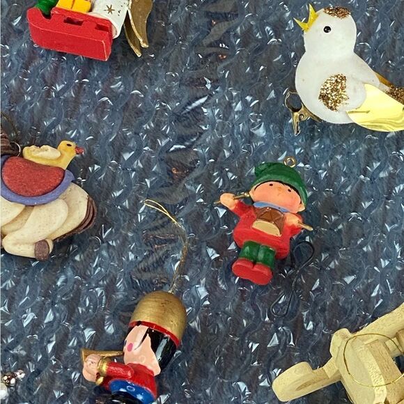 Set of various multiple small Christmas ornaments, many handmade - Picture 6 of 11